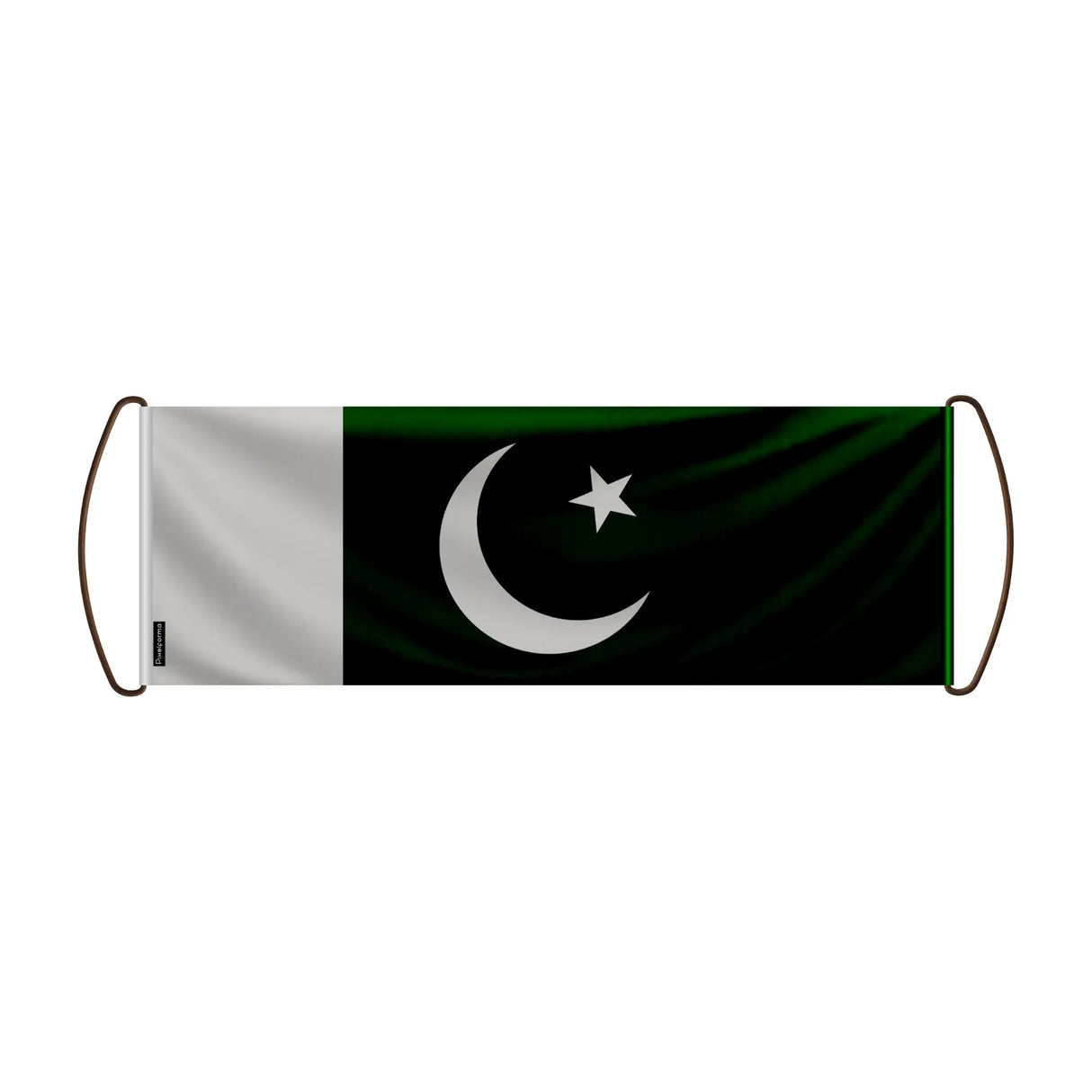 Bannière défilante pakistan en polyester à tenue main