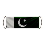 Bannière défilante pakistan en polyester à tenue main