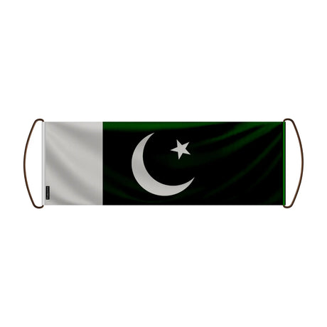 Bannière défilante pakistan en polyester à tenue main