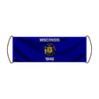 Bannière défilante wisconsin polyester pour événements sportifs