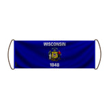 Bannière défilante wisconsin polyester pour événements sportifs