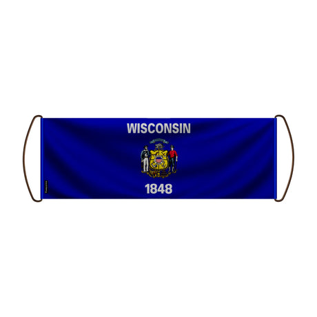 Bannière défilante wisconsin polyester pour événements sportifs