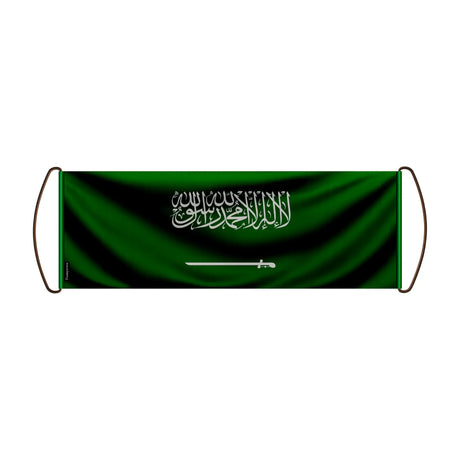 Bannière défilement arabie saoudite polyester à main