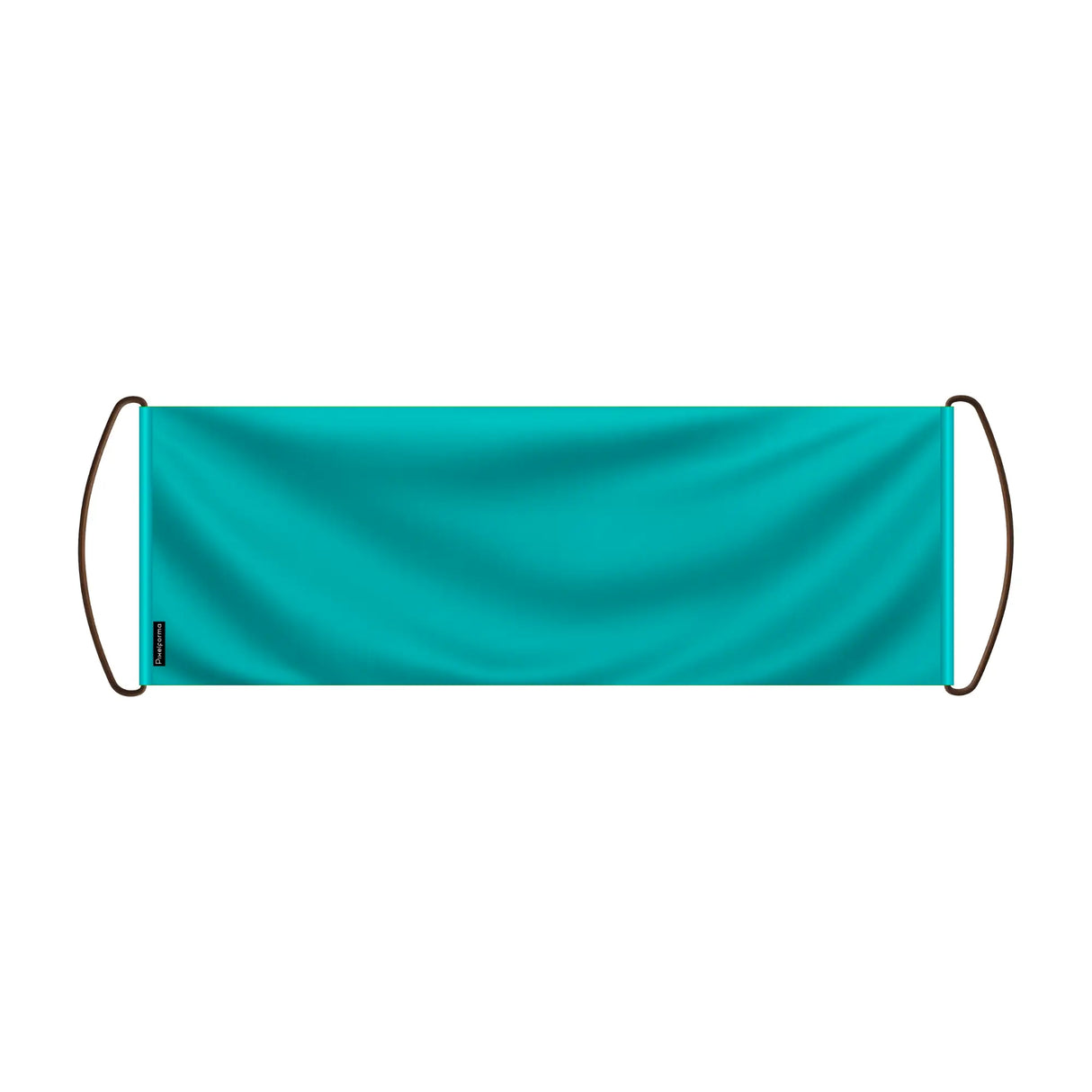 Bannière défilement bleu turquoise polyester pour événements