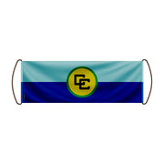 Bannière défilement communauté caribéenne polyester main