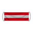 Bannière défilement drapeau autriche en polyester main