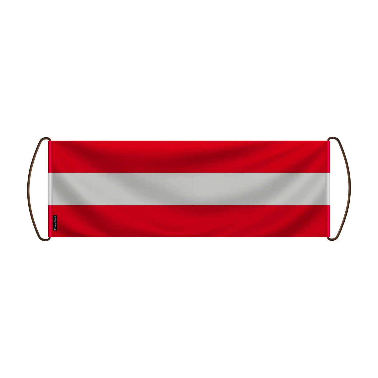 Bannière défilement drapeau autriche en polyester main