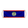 Bannière défilement drapeau belize polyester à la main