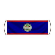 Bannière défilement drapeau belize polyester à la main
