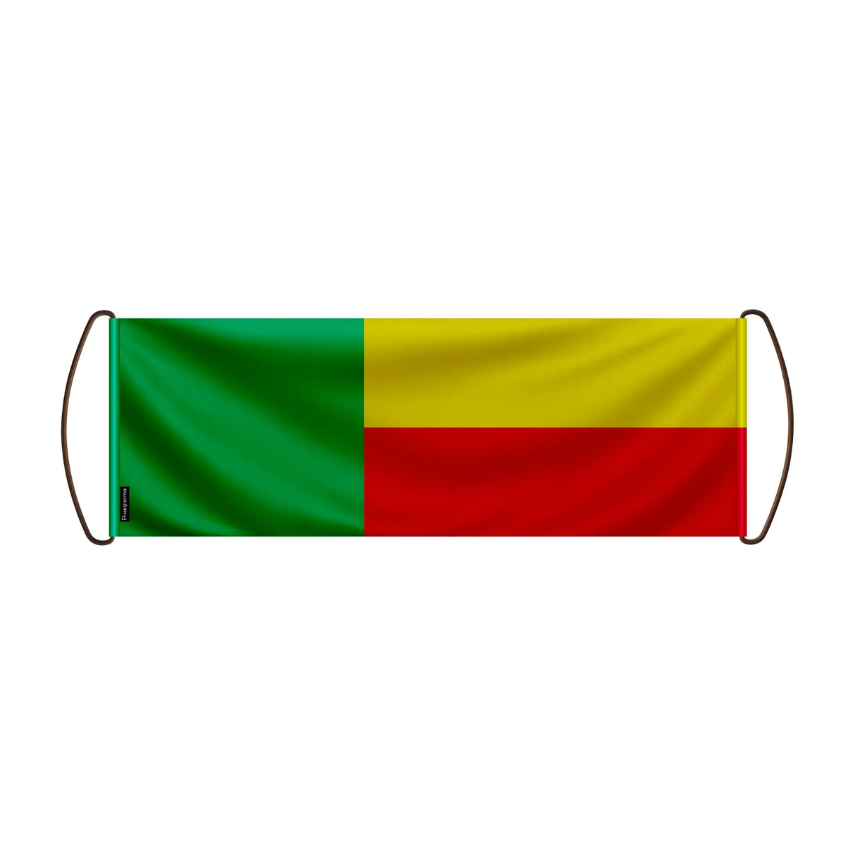 Bannière défilement drapeau bénin en polyester à main
