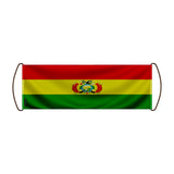 Bannière défilement drapeau bolivie polyester main