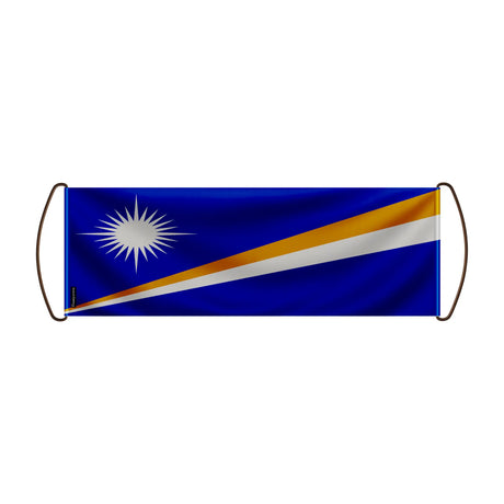 Bannière défilement drapeau îles marshall en polyester
