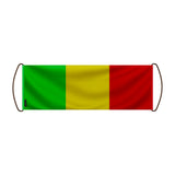 Bannière défilement drapeau mali en polyester à main