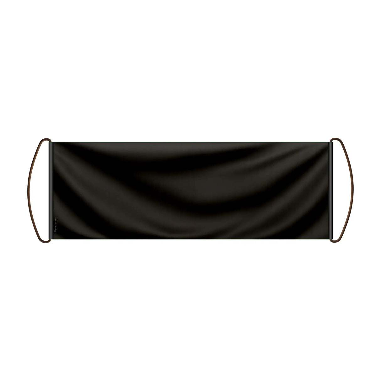 Bannière défilement drapeau noir polyester pour événements