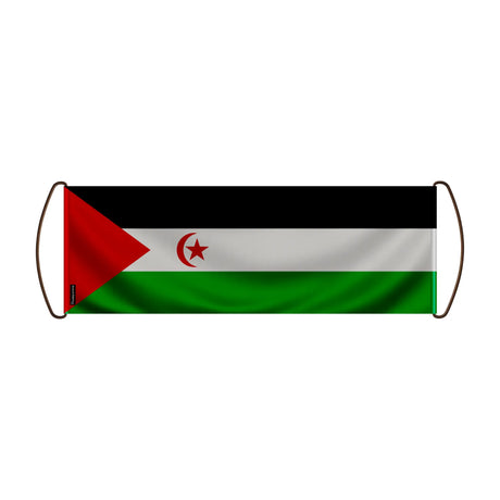 Bannière défilement drapeau république arabe sahraouie polyester