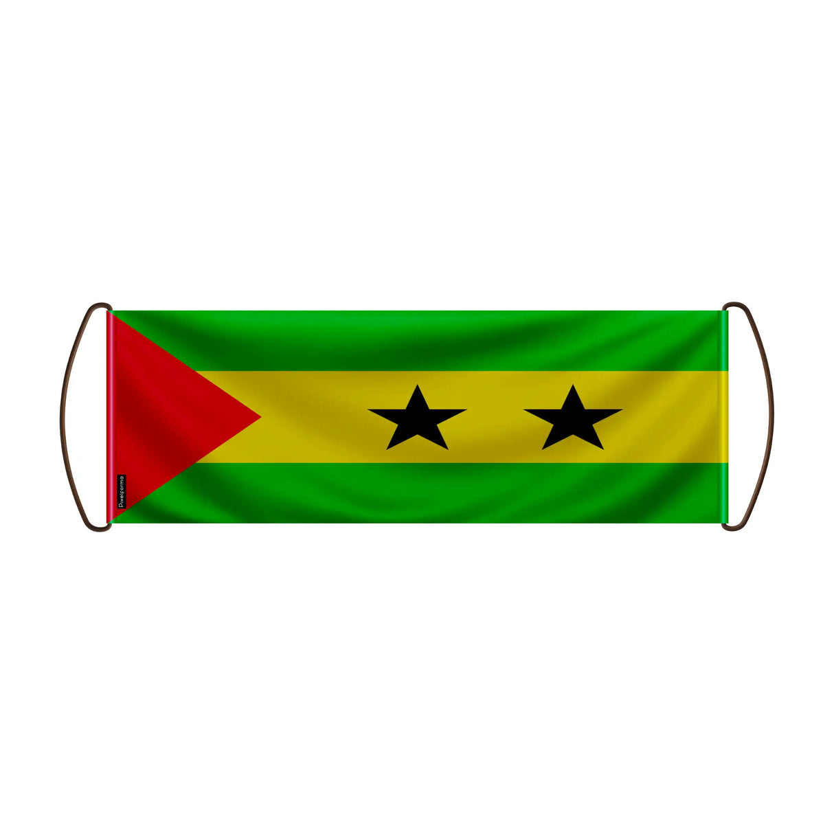 Bannière défilement drapeau sao tomé-et-principe polyester