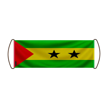 Bannière défilement drapeau sao tomé-et-principe polyester