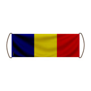 Bannière défilement drapeau tchad en polyester à main