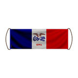 Bannière défilement iowa polyester pour événements sportifs