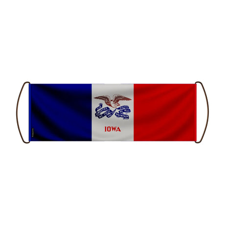Bannière défilement iowa polyester pour événements sportifs