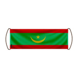 Bannière défilement mauritanie en polyester à main
