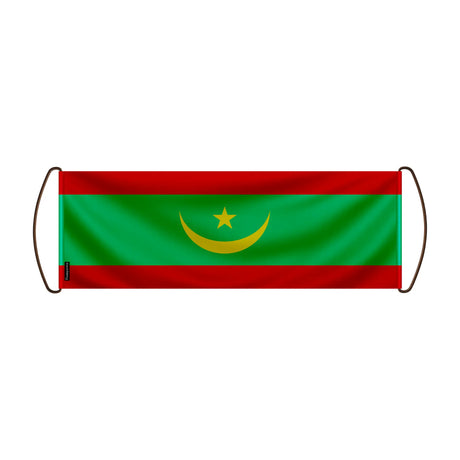 Bannière défilement mauritanie en polyester à main