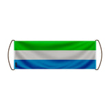 Bannière défilement sierra leone en polyester à main