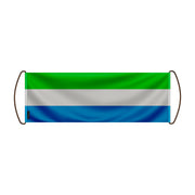 Bannière défilement sierra leone en polyester à main
