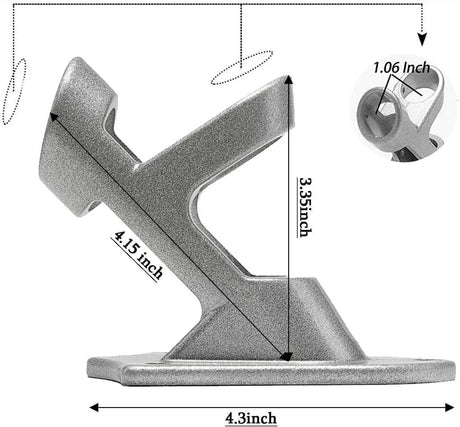 Base de mât france aluminium à double trou dimensions optimales