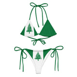 Bikini à cordon île norfolk motif drapeau tissu recyclé
