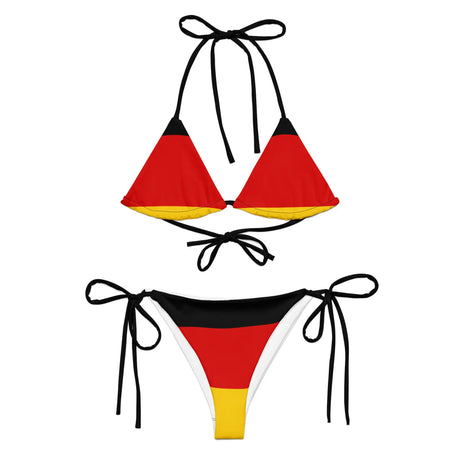 Bikini drapeau allemagne à cordon recyclé orné confortable