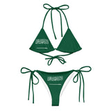Bikini drapeau arabie saoudite cordon recyclé orné