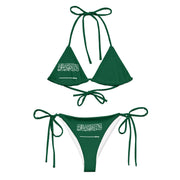 Bikini drapeau arabie saoudite cordon recyclé orné