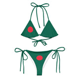 Bikini drapeau bangladesh cordon recyclé impression all over