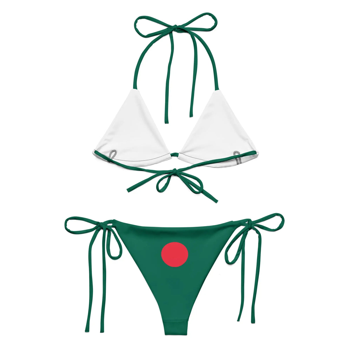 Bikini drapeau bangladesh cordon recyclé impression all over