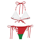 Bikini drapeau biélorussie cordon recyclé orné confort