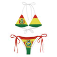Bikini drapeau bolivie tissu recyclé impression all over