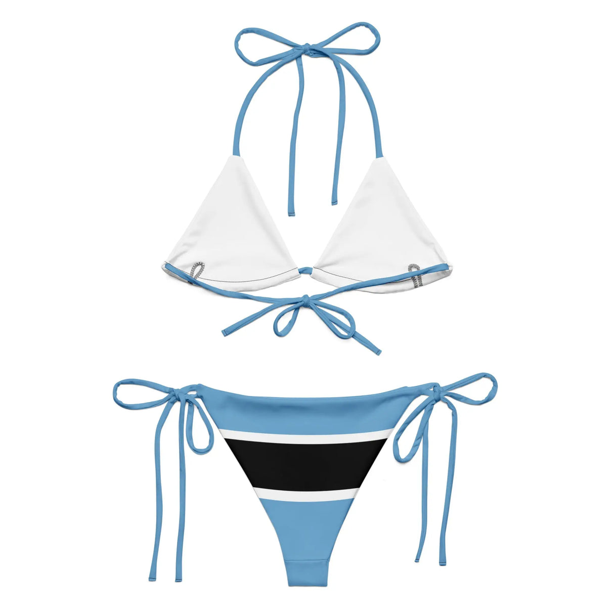 Bikini drapeau botswana cordon recyclé orné impression all over
