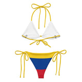 Bikini drapeau colombie à cordon recyclé orné confortable