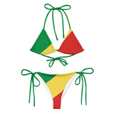 Bikini drapeau congo à cordon recyclé orné confortable