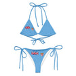 Bikini drapeau fidji en cordon recyclé impression all over