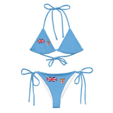 Bikini drapeau fidji en cordon recyclé impression all over