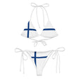 Bikini drapeau finlande à cordon recyclé orné élégant