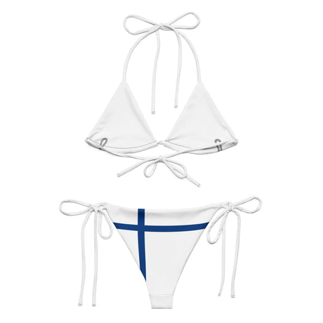 Bikini drapeau finlande à cordon recyclé orné élégant