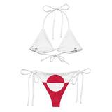 Bikini drapeau groenland à cordon recyclé orné confortable
