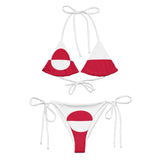 Bikini drapeau groenland à cordon recyclé orné confortable