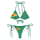 Bikini drapeau guyana à cordon recyclé orné et confortable