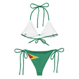 Bikini drapeau guyana à cordon recyclé orné et confortable
