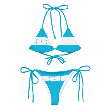 Bikini drapeau honduras à cordon recyclé orné confortable
