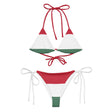 Bikini drapeau hongrie cordon recyclé orné confortable
